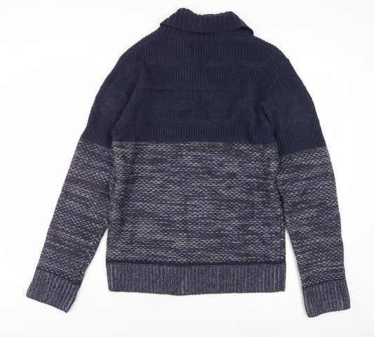 Marks and Spencer Men's Blue Pullover Jumper S