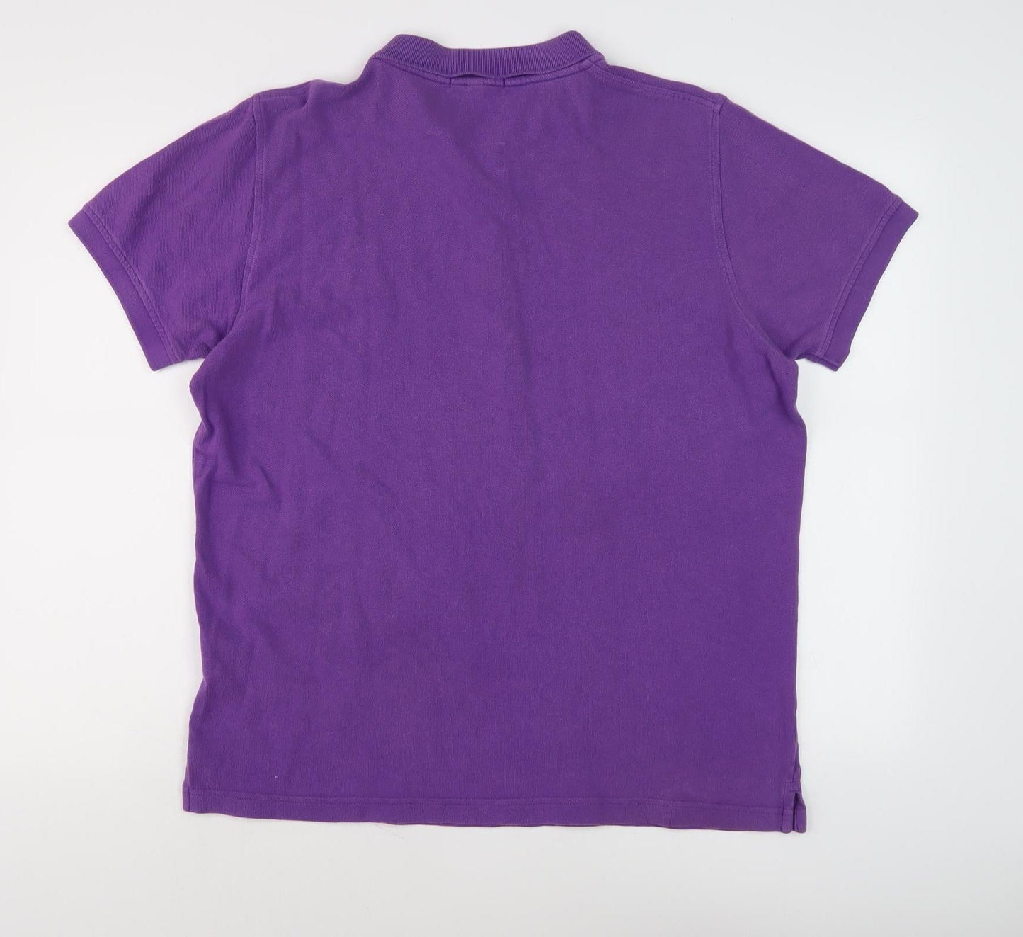 Lyle & Scott Men's Purple XL Polo Shirt Vintage