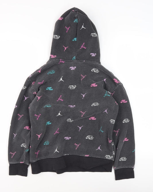 Jordan Girls' Black Graphic Hoodie 12-13 Years