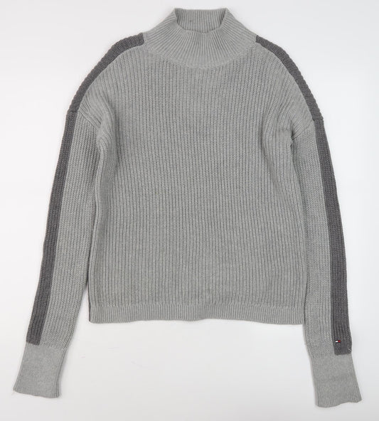 Tommy Hilfiger Men’s Grey Mock Neck Pullover Jumper - S