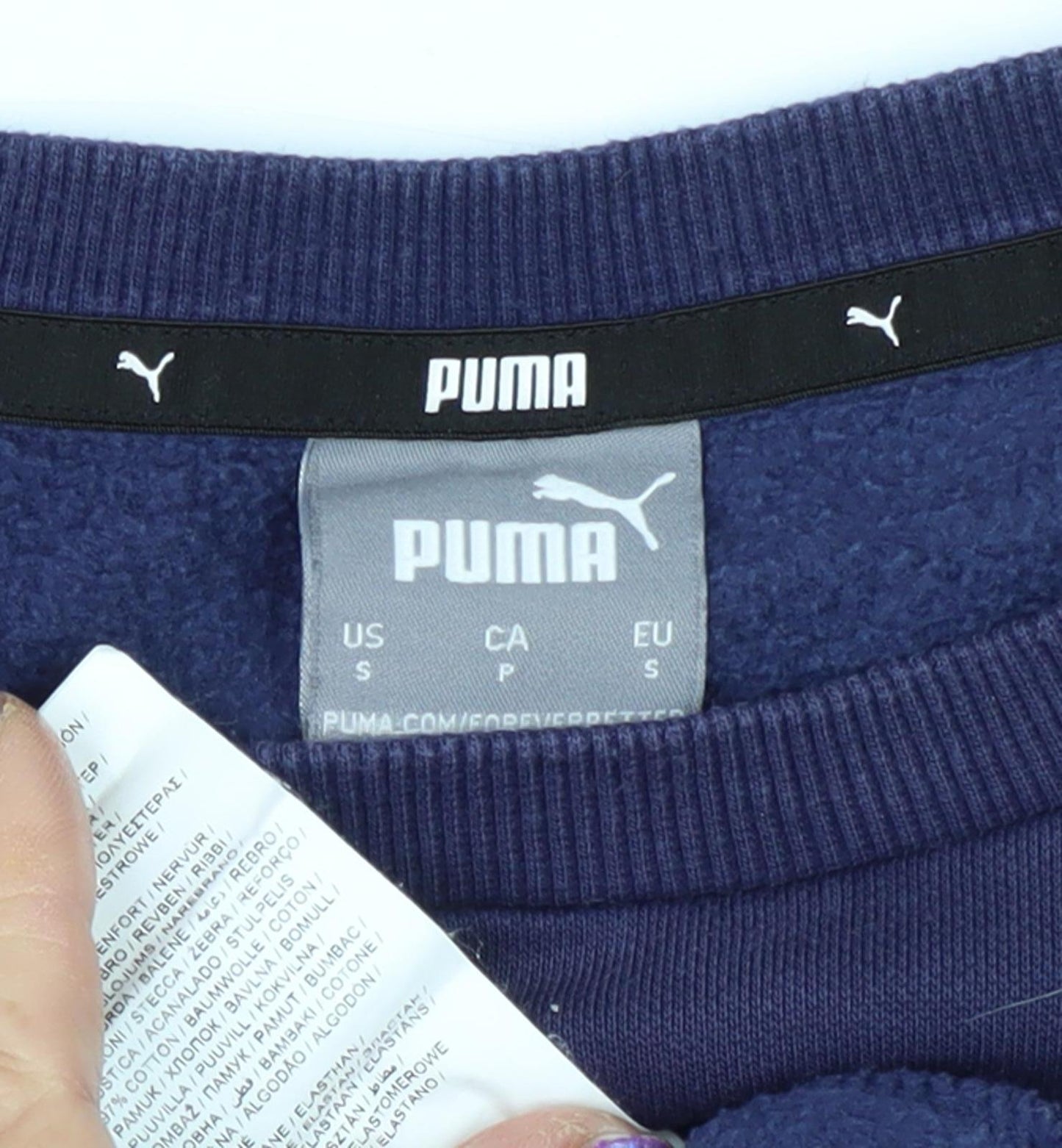 Puma Men's Blue Pullover Sweatshirt - S