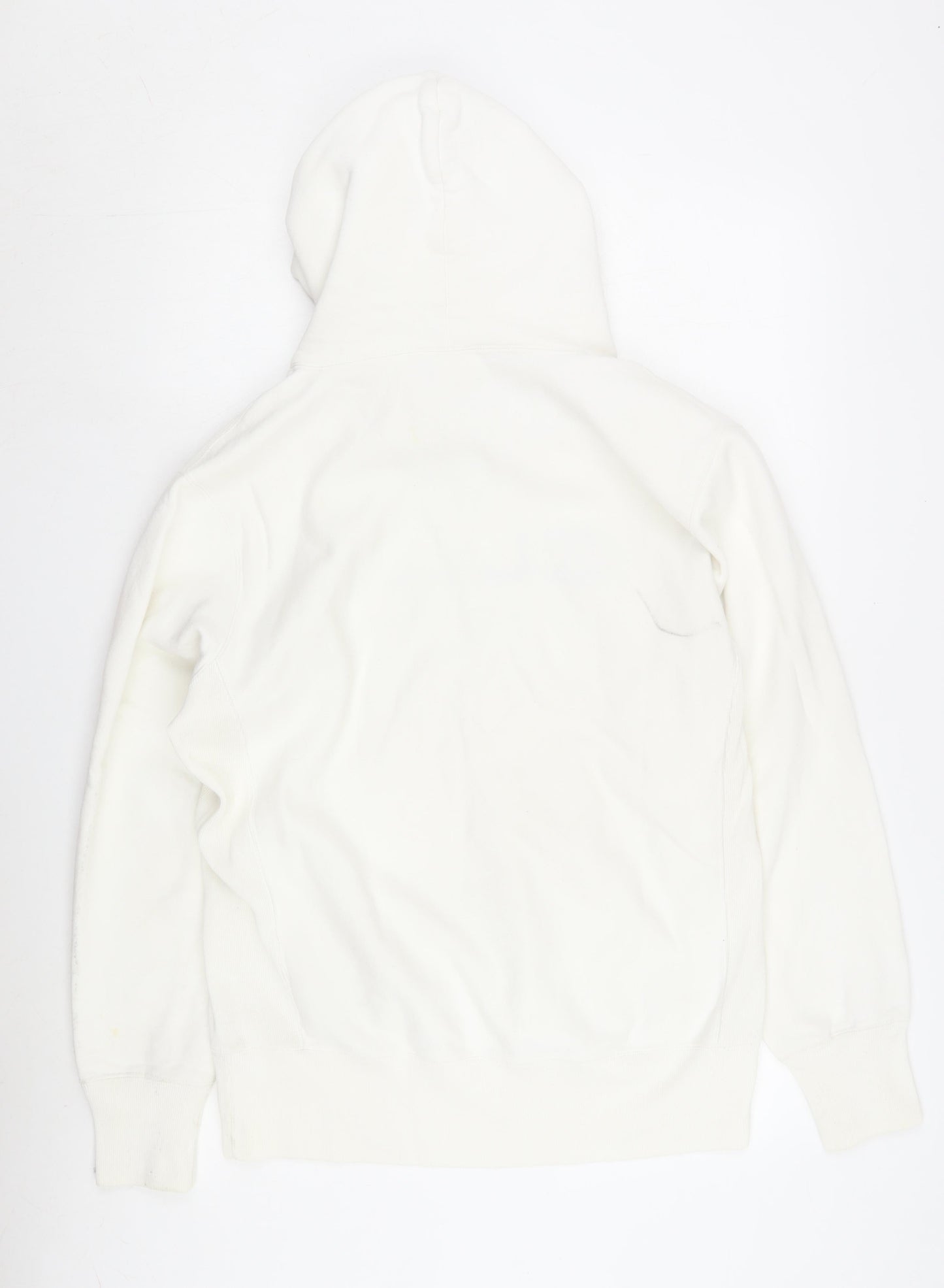 Champion Men's White Hoodie L Pullover Cotton Logo