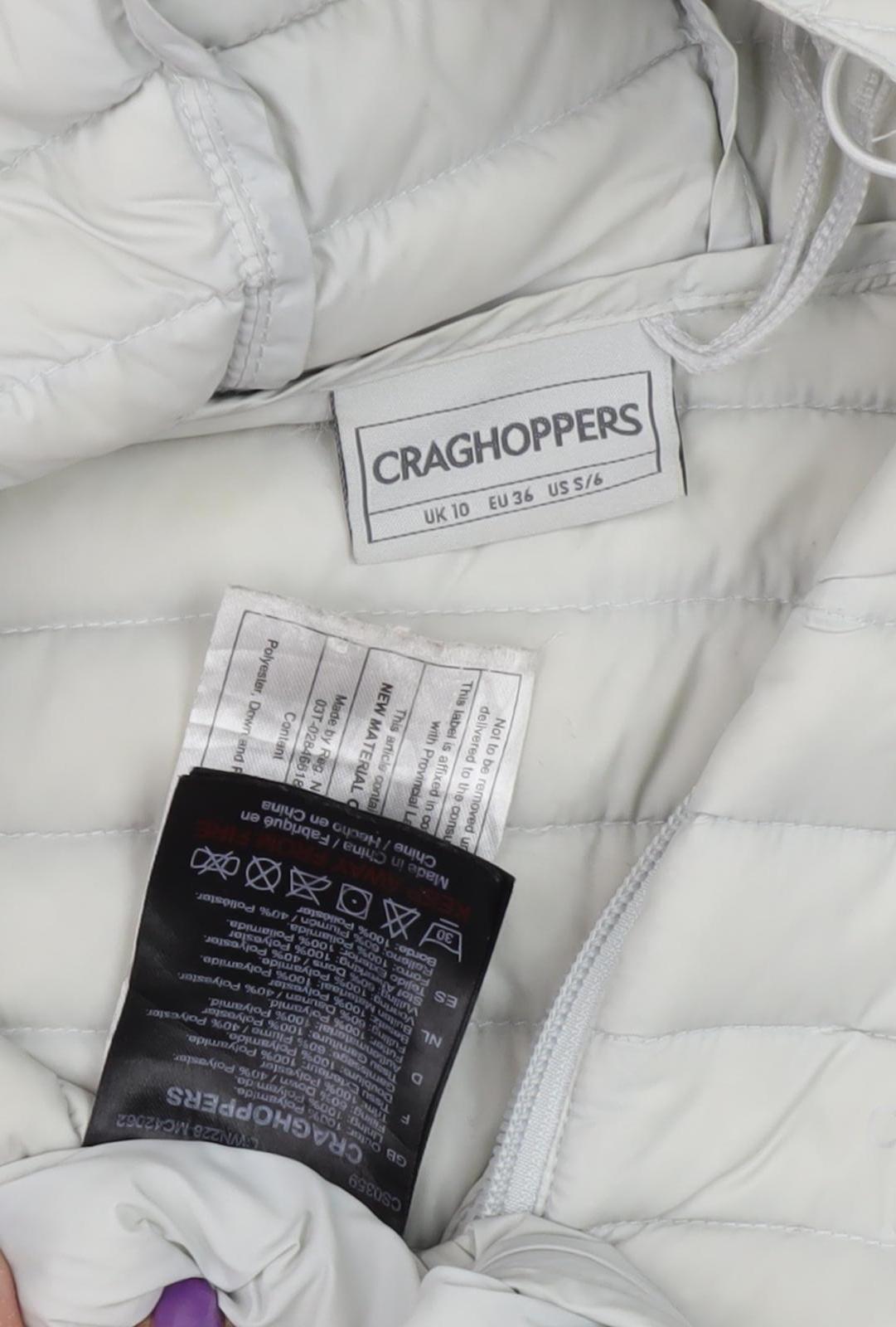 Craghoppers Women's White Puffer Jacket Size 10