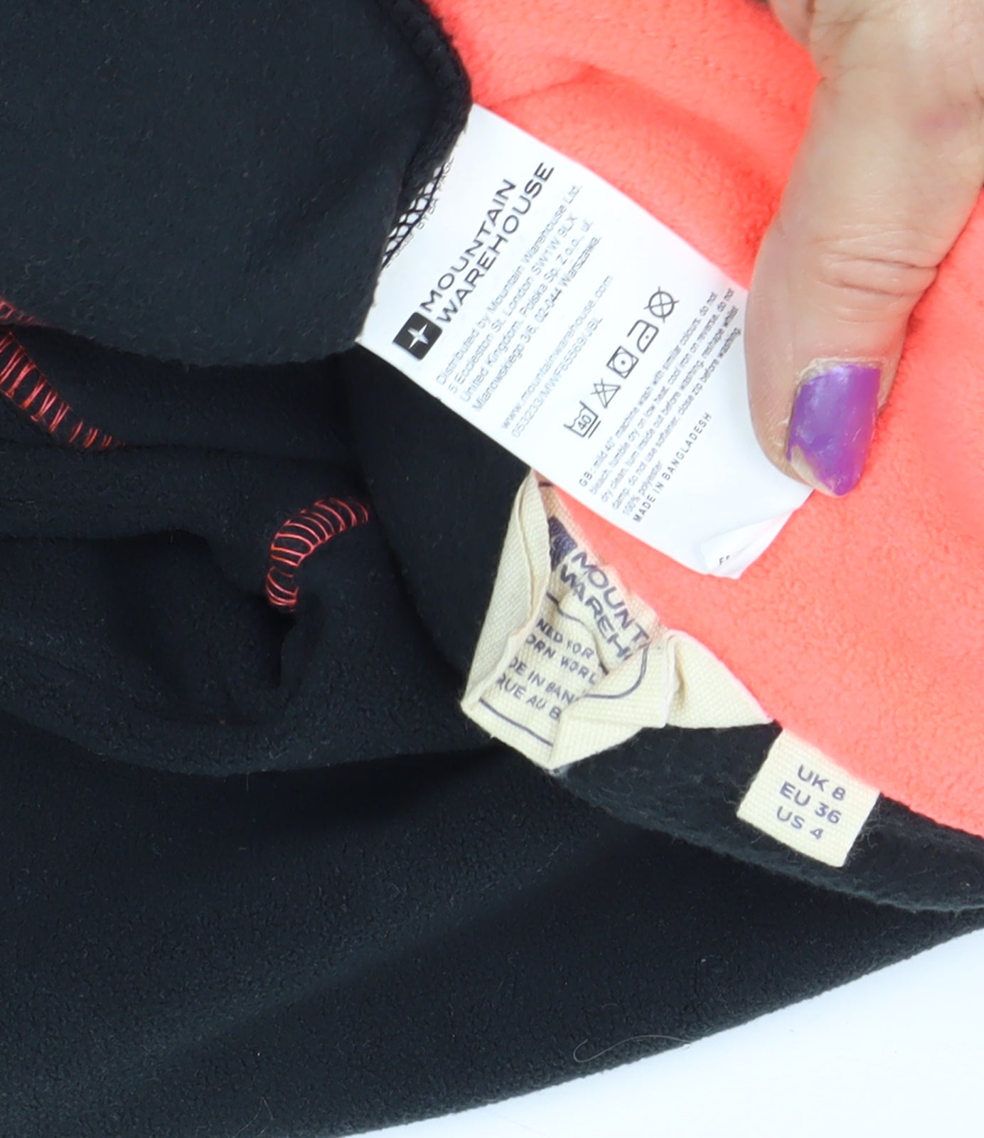 Mountain Warehouse Women's Black Sweatshirt, Size 8, Zip