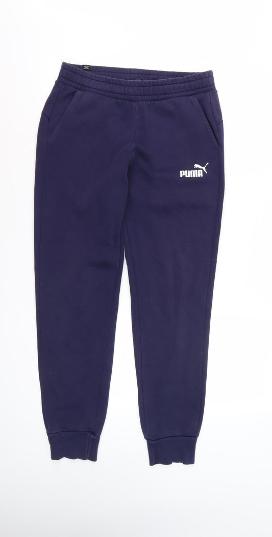 Puma Men's Blue Jogger Trousers - Medium