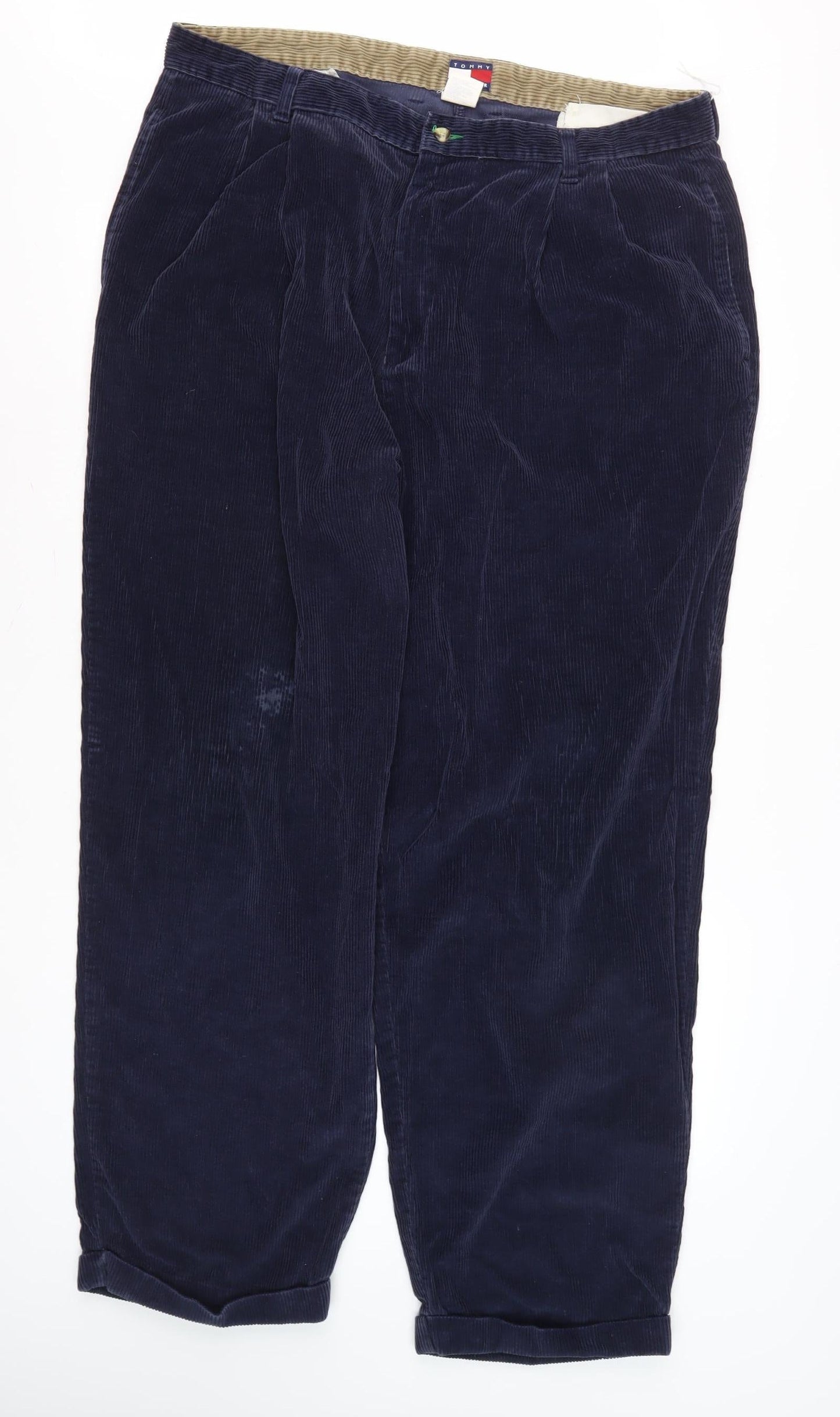 Tommy Hilfiger Men's Blue Corduroy Trousers Size 40