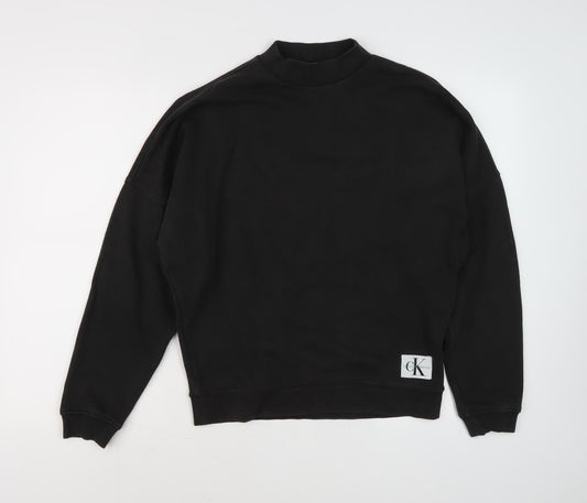 Calvin Klein Unisex Black Cotton Sweatshirt, S