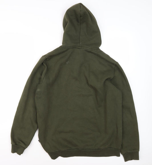 Puma Men's Green Hoodie M - Logo, Fleece Pullover