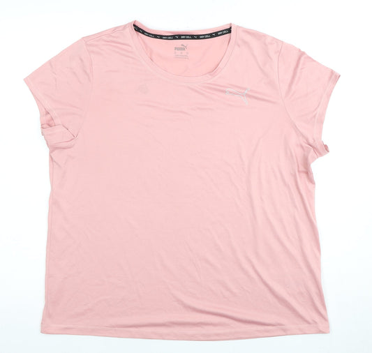 Puma Women's Pink XL Activewear T-Shirt