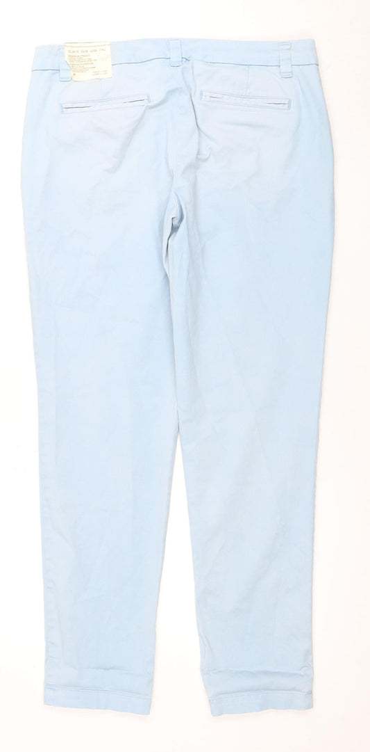 Gap Women's Blue Straight-Leg Khakis Size 10