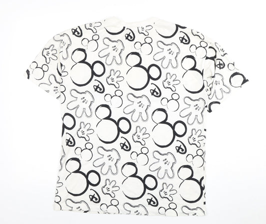 Disney Unisex Adults White XS T-Shirt Crew Neck