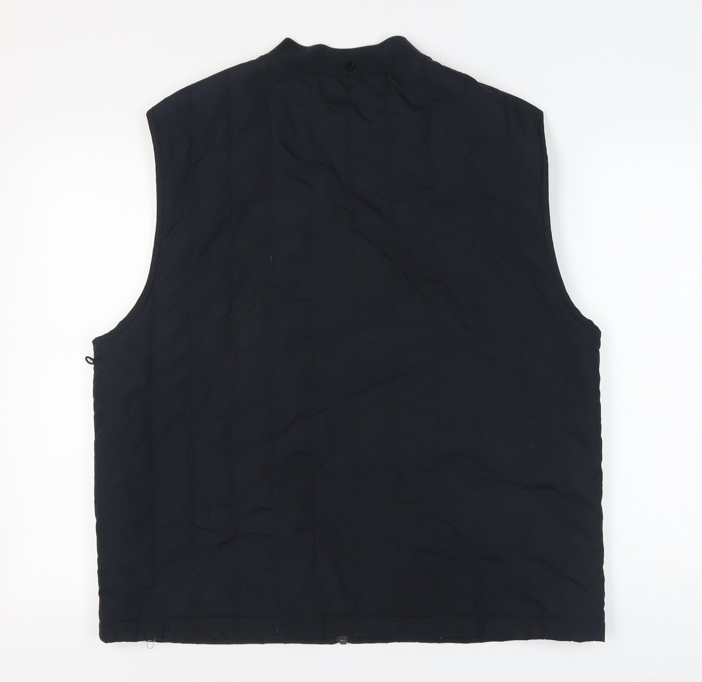 GANT Men's Black XL Waistcoat with Zipped Pockets