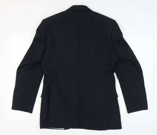 Racing Green Men's Blue Wool Blazer 38R