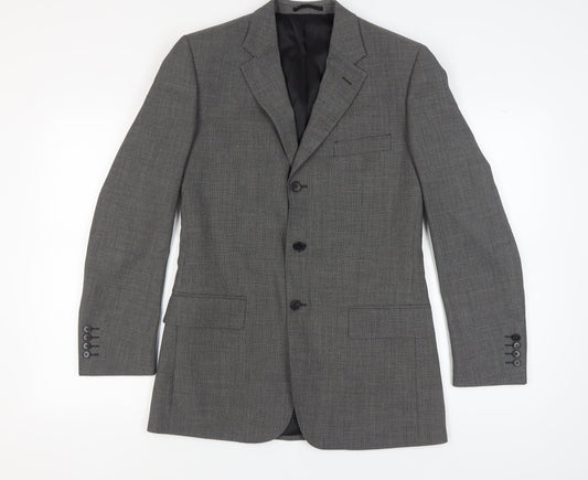 Jaeger Grey Men's Blazer, 38R, Single-Breasted