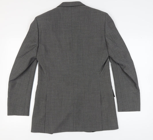 Jaeger Grey Men's Blazer, 38R, Single-Breasted