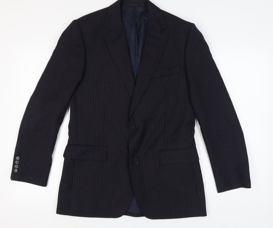 Jaeger Men's Blue Striped Suit Jacket 38R