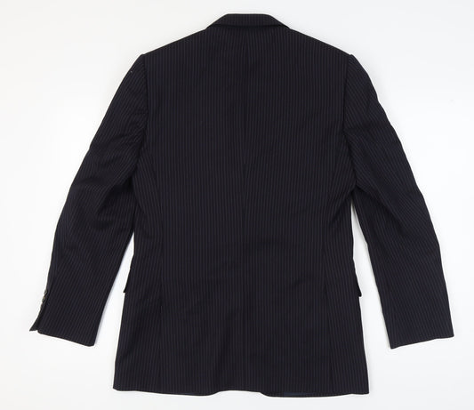 Jaeger Men's Blue Striped Suit Jacket 38R