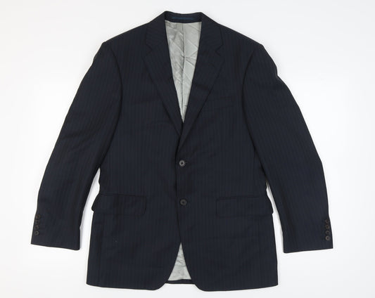 Mens 38 Chest Regular Austin Reed Blue Two-Button Blazer