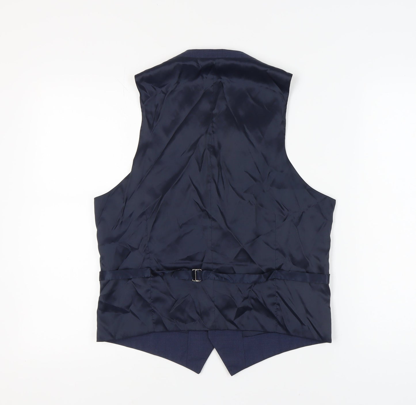 DKNY Men's Blue Wool Waistcoat, Size 40R, Formal Wear