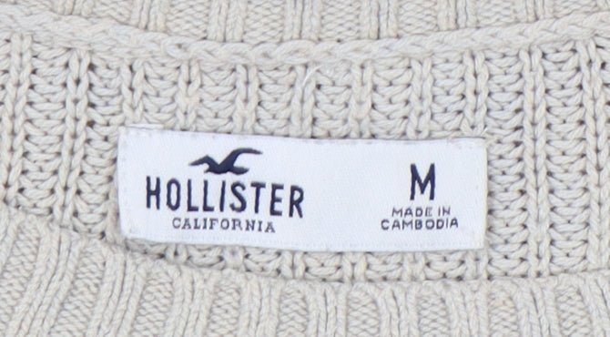 Hollister Women's Beige Pullover Jumper, Size M