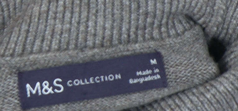 Marks and Spencer Women's Medium Grey Roll Neck Jumper