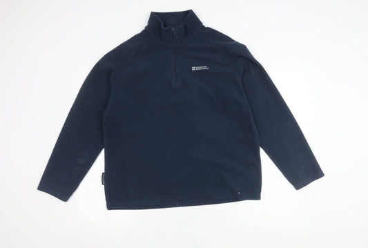 Mountain Warehouse Men's Blue Fleece Pullover Sweatshirt