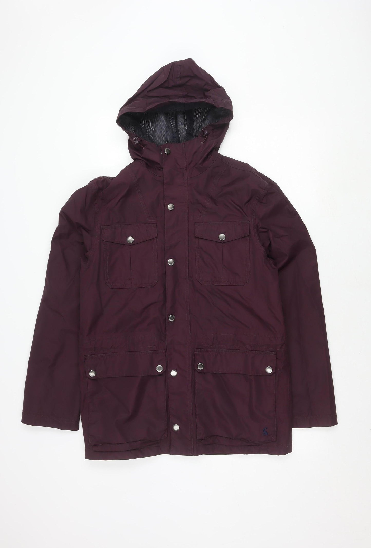 Joules Women's Purple Waterproof Hooded Rain Jacket S
