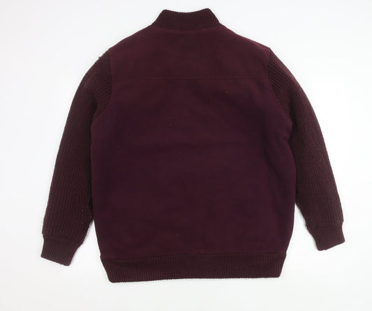 James Pringle Men's Purple Knit Jacket L