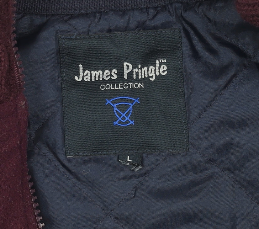 James Pringle Men's Purple Knit Jacket L