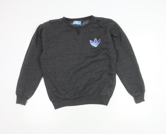 Adidas Men's Grey Pullover Sweatshirt - S