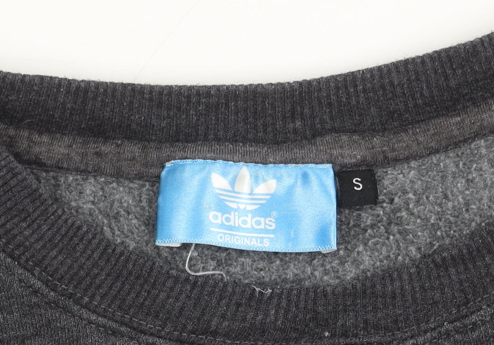 Adidas Men's Grey Pullover Sweatshirt - S