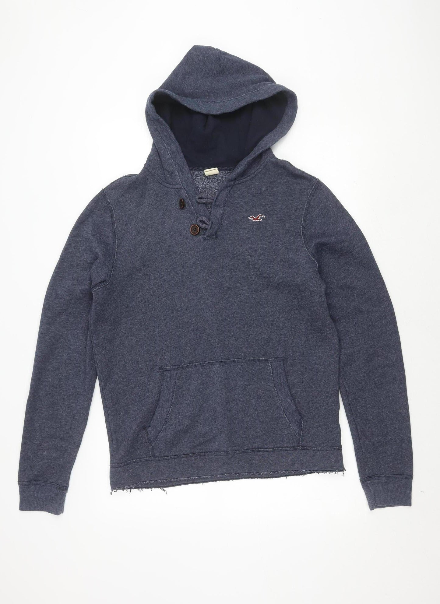 Hollister Men's Blue Pullover Hoodie, M