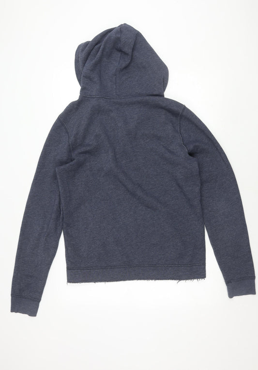 Hollister Men's Blue Pullover Hoodie, M