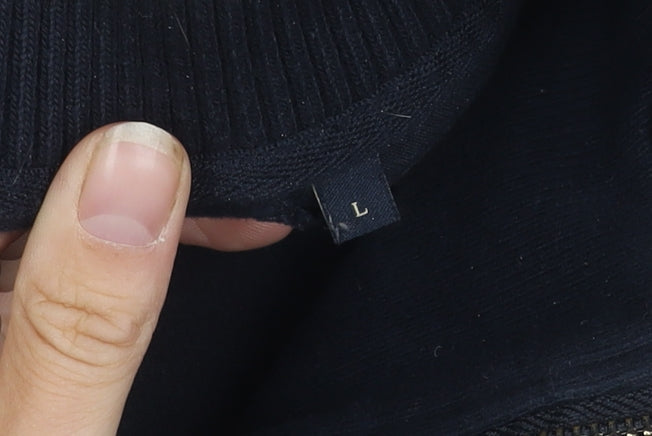 Henri Lloyd Men's Black L Sweatshirt 1/2 Zip