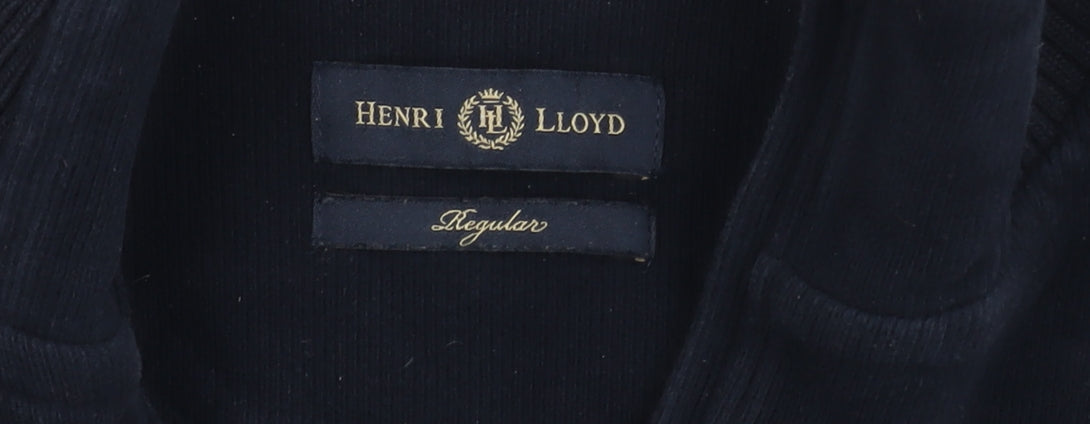 Henri Lloyd Men's Black L Sweatshirt 1/2 Zip