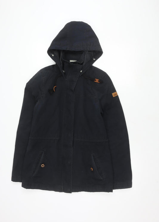 Additional front view of Adidas Women's Black Parka Jacket, S, Hooded Zip
