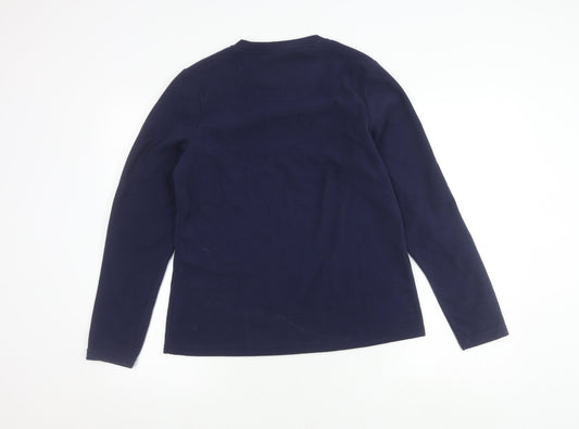 Peter Storm Women's Blue Fleece Pullover Sweatshirt Size 10