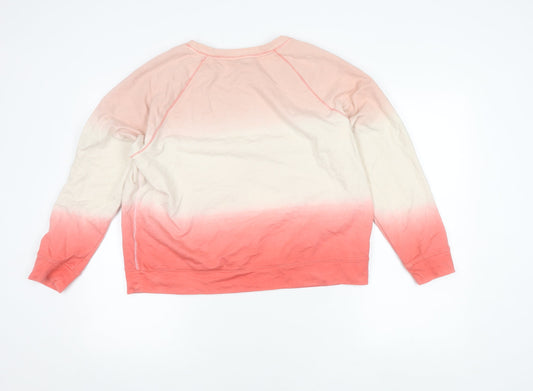 White Stuff Women's Pink Ombre Sweatshirt, UK 12