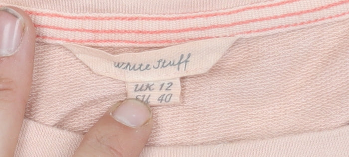 White Stuff Women's Pink Ombre Sweatshirt, UK 12