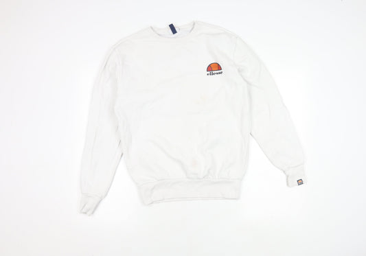 Ellesse Men's White S Pullover Sweatshirt