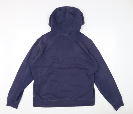 Nike Men's Blue Pullover Hoodie L with Logo
