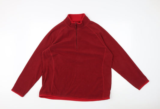 Mountain Warehouse Women’s Red Fleece Pullover Sweatshirt