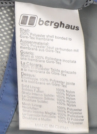 Berghaus Women's Blue Waterproof Parka Jacket, Size 10