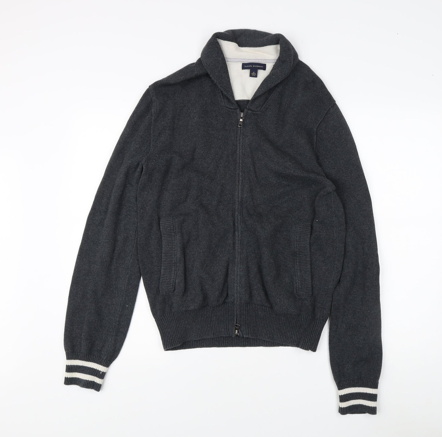 Banana Republic Men's Grey Full Zip Jumper S