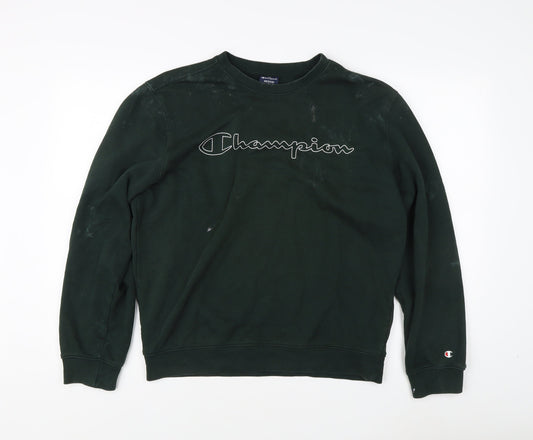 Mens UK M Regular Champion Green Pullover Sweatshirt