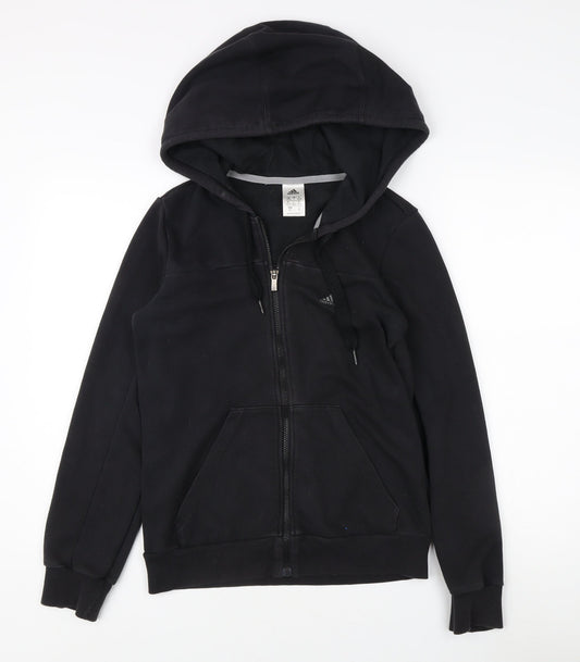 Additional front view of Adidas Men's Black Full Zip Hoodie S