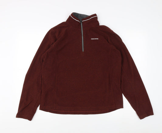 Craghoppers Men's Brown 1/4 Zip Fleece Sweatshirt L