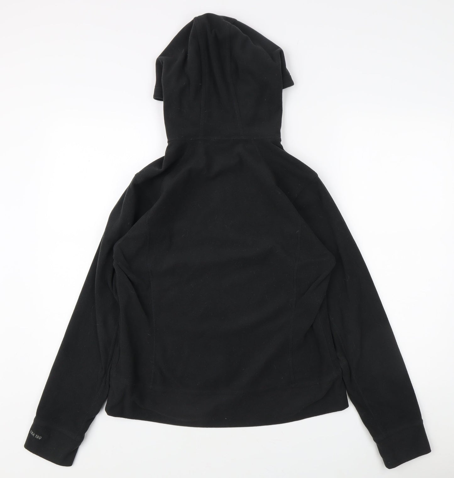 The North Face Women's Black Hooded 1/2 Zip Fleece Hoodie L