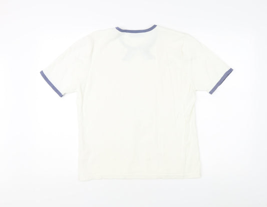 Womens UK Size M Jacques Vert Ivory Cotton T-Shirt