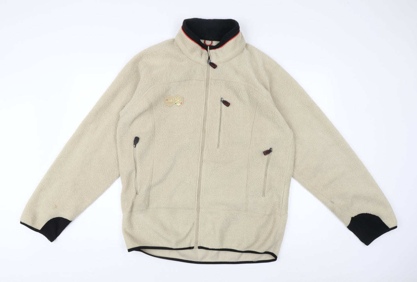 Fila Men's Beige Fleece Jacket L - Sports Outdoor